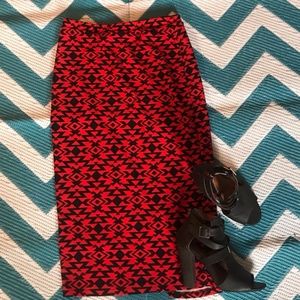 Aztec print pencil skirt
